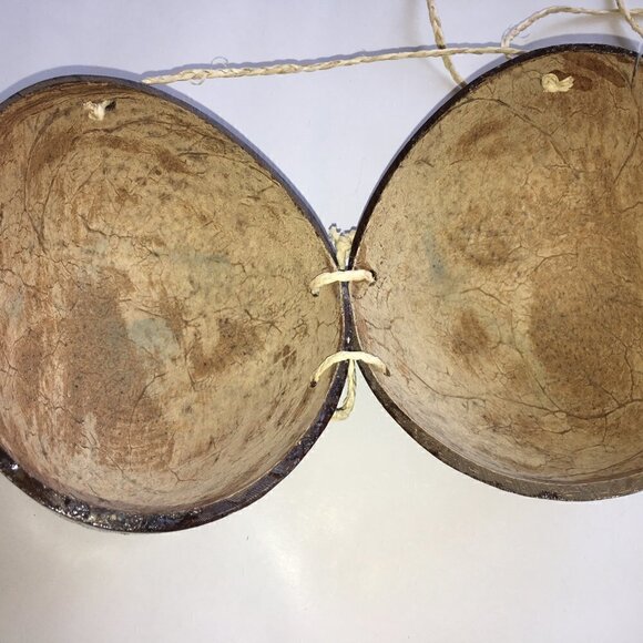 Coconut Shell Bikini Top, Hawaii, Size A Cup - Picture 2 of 2